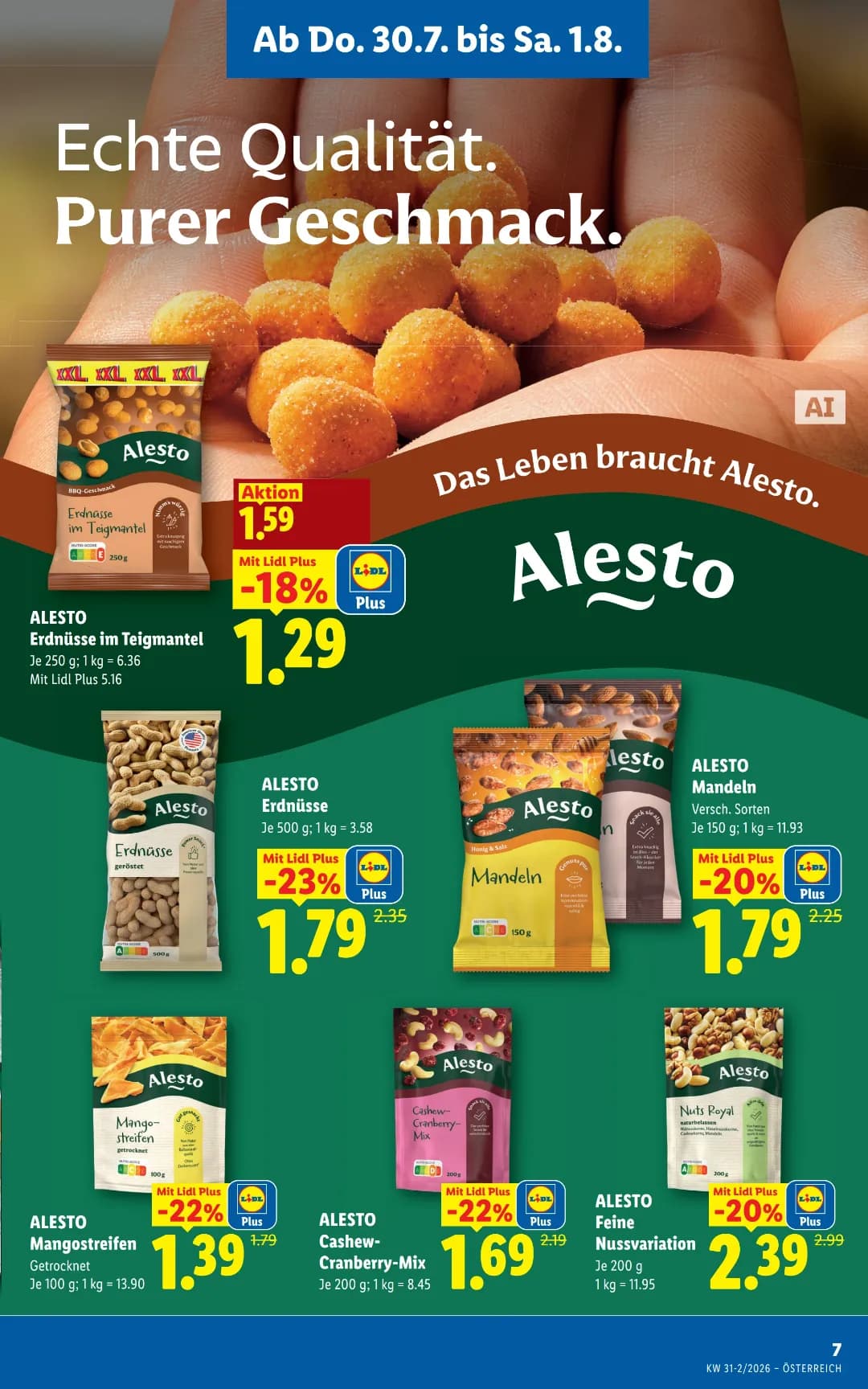 Seite 9 des Lidl Flugblatts – Wochenangebote ab 31.07.2026