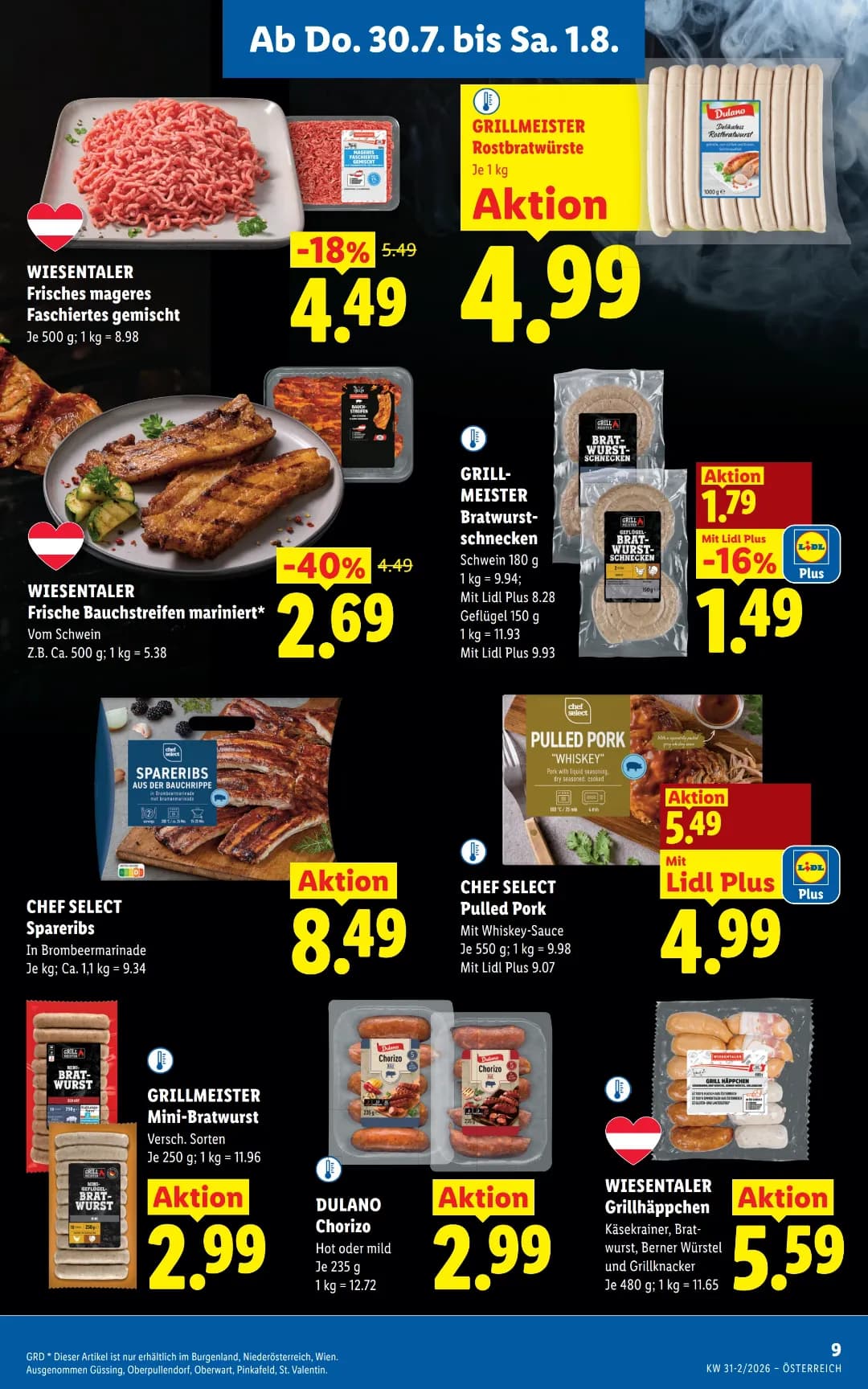 Seite 11 des Lidl Flugblatts – Wochenangebote ab 31.07.2026