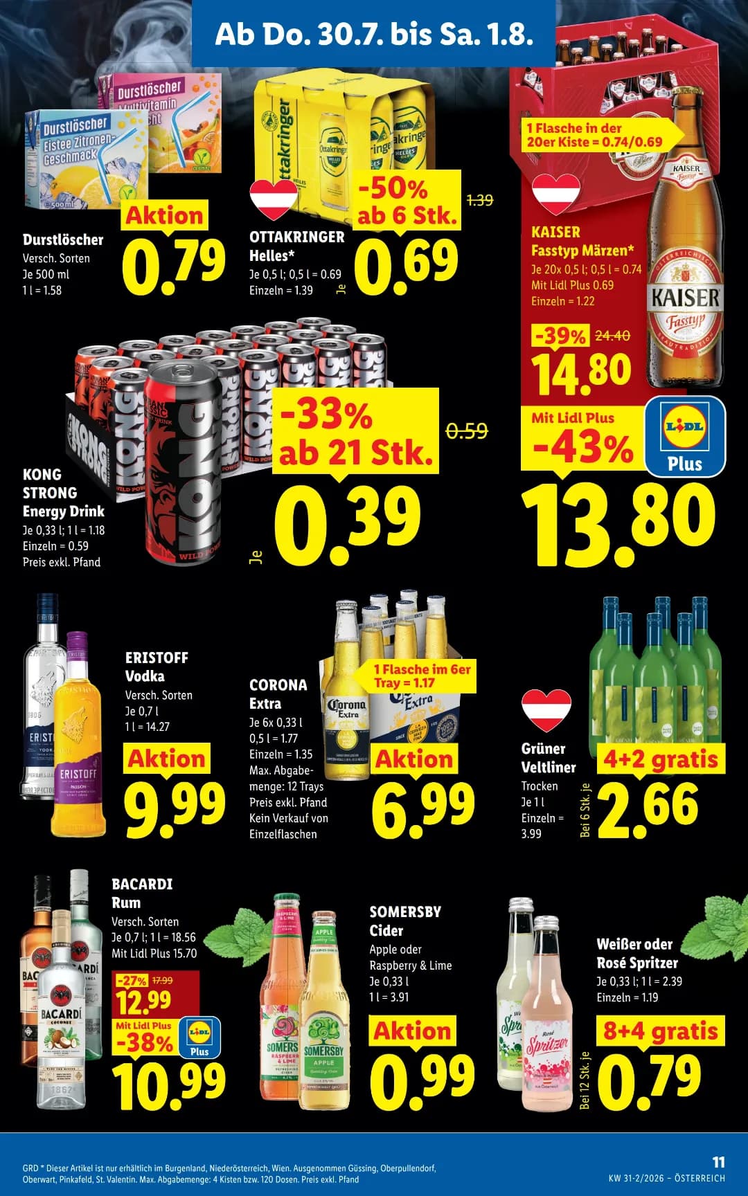 Seite 13 des Lidl Flugblatts – Wochenangebote ab 31.07.2026