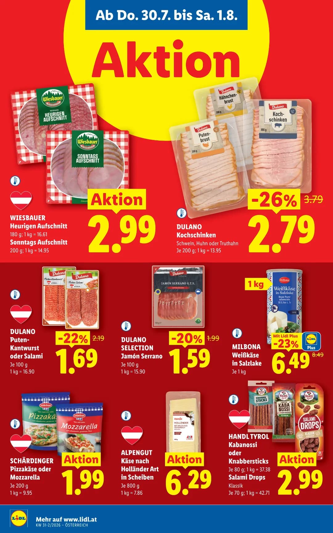 Seite 14 des Lidl Flugblatts – Wochenangebote ab 31.07.2026