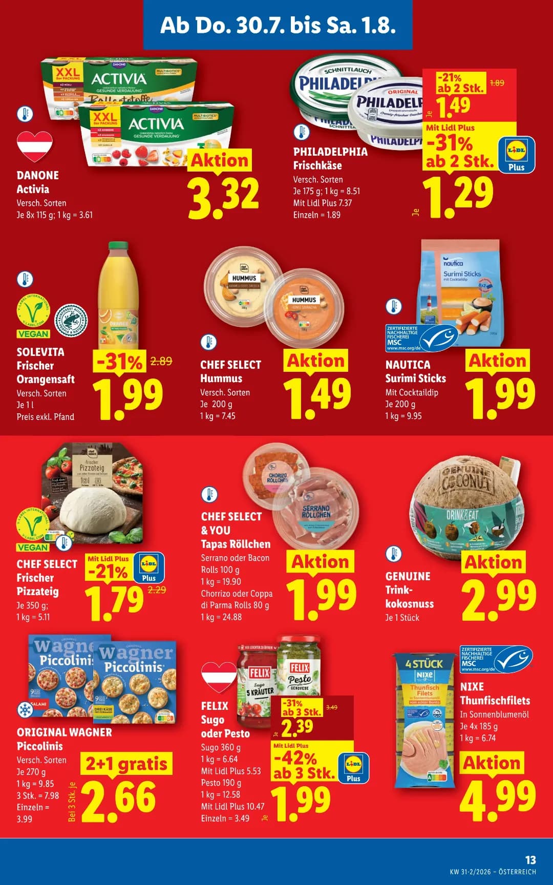 Seite 15 des Lidl Flugblatts – Wochenangebote ab 31.07.2026