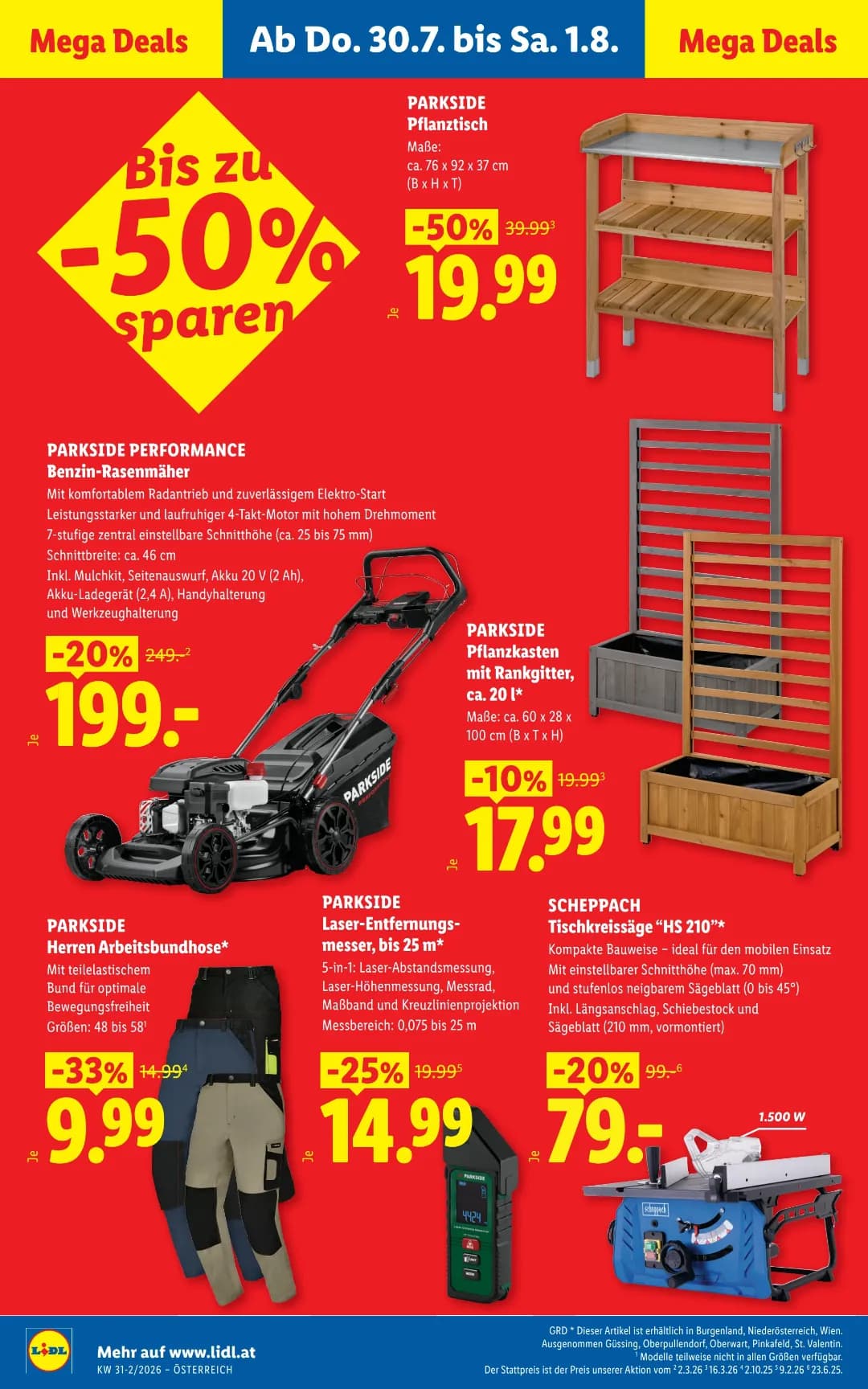 Seite 20 des Lidl Flugblatts – Wochenangebote ab 31.07.2026