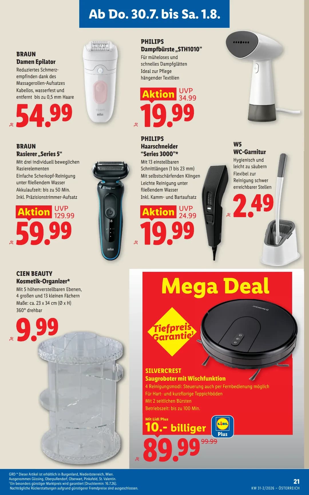 Seite 25 des Lidl Flugblatts – Wochenangebote ab 31.07.2026