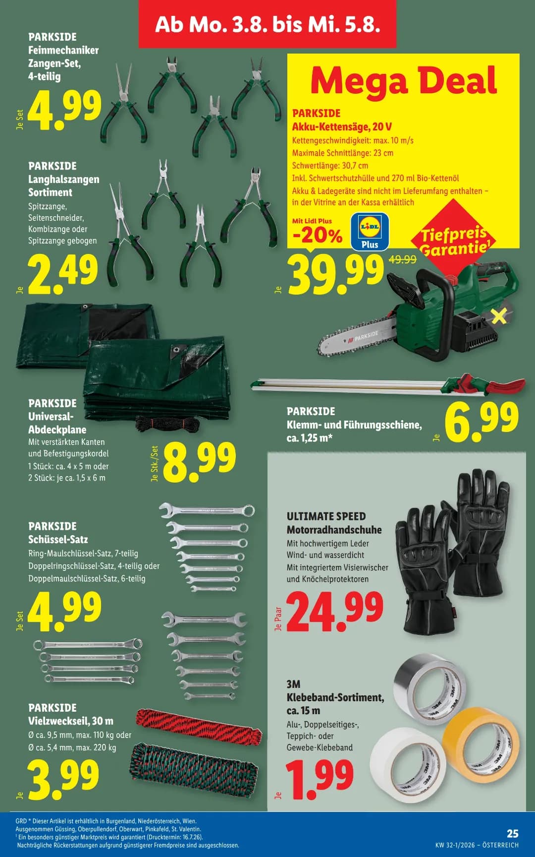 Seite 32 des Lidl Flugblatts – Wochenangebote ab 31.07.2026