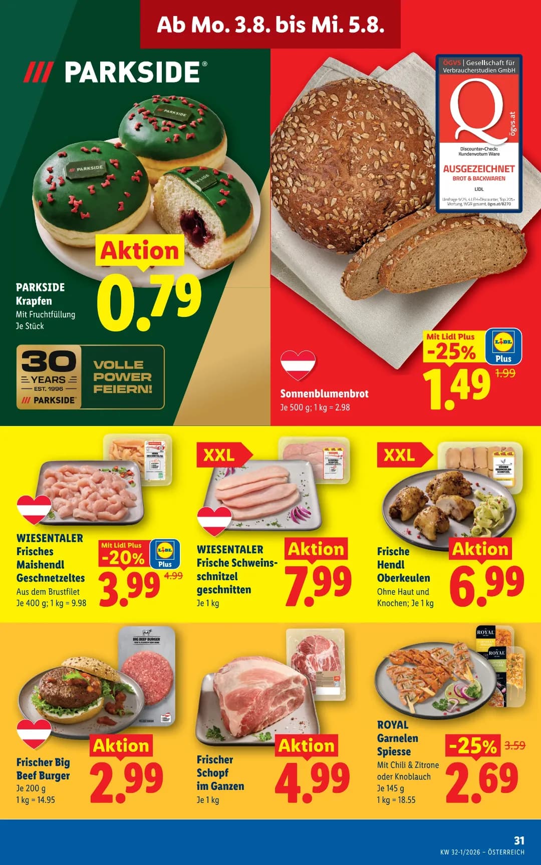 Seite 40 des Lidl Flugblatts – Wochenangebote ab 31.07.2026