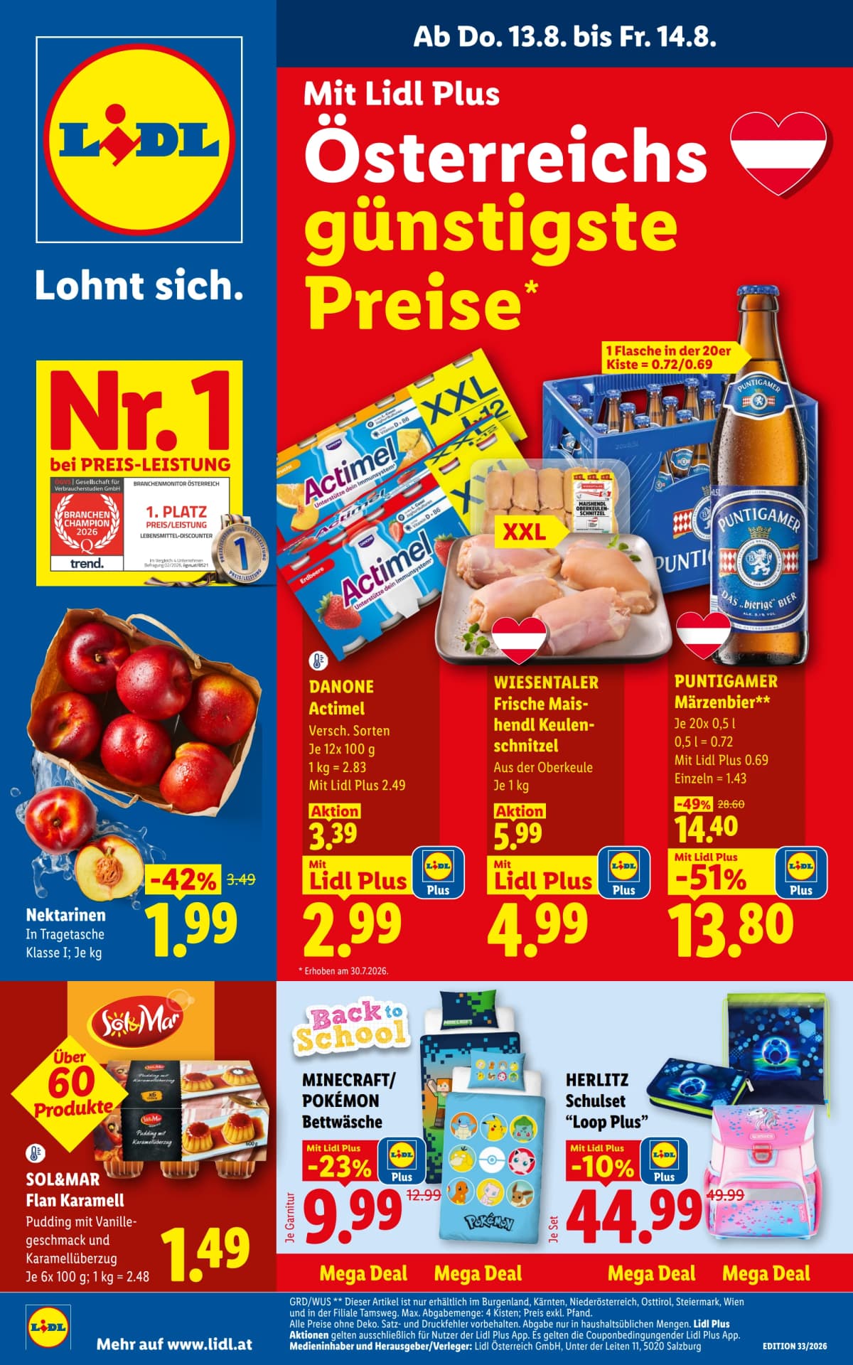 Seite 1 des Lidl Flugblatts – Aktuelle Angebote ab 23.08.2026.