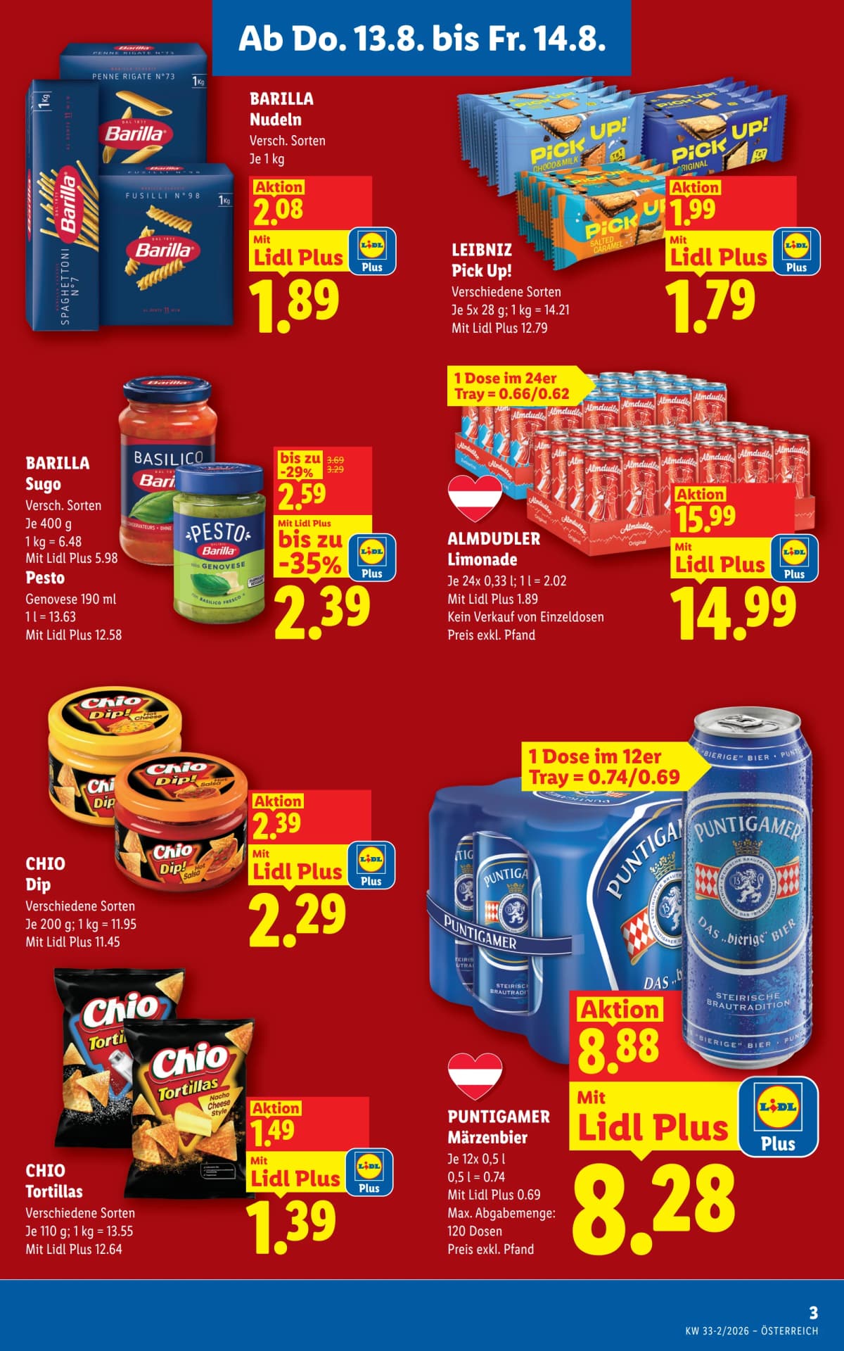 Seite 3 des Lidl Flugblatts – Aktuelle Angebote ab 23.08.2026.