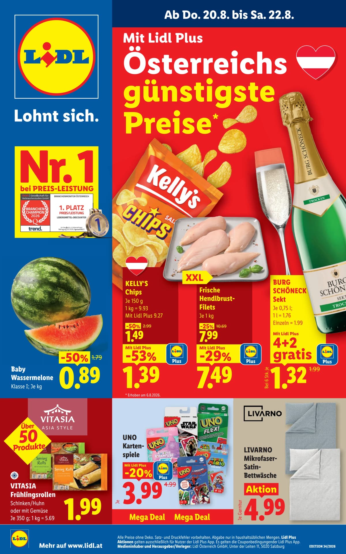 Seite 1 des Lidl Flugblatts – Aktuelle Angebote ab 23.08.2026.