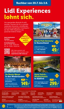 Seite 2 des Lidl Reisen Prospekts Reisen