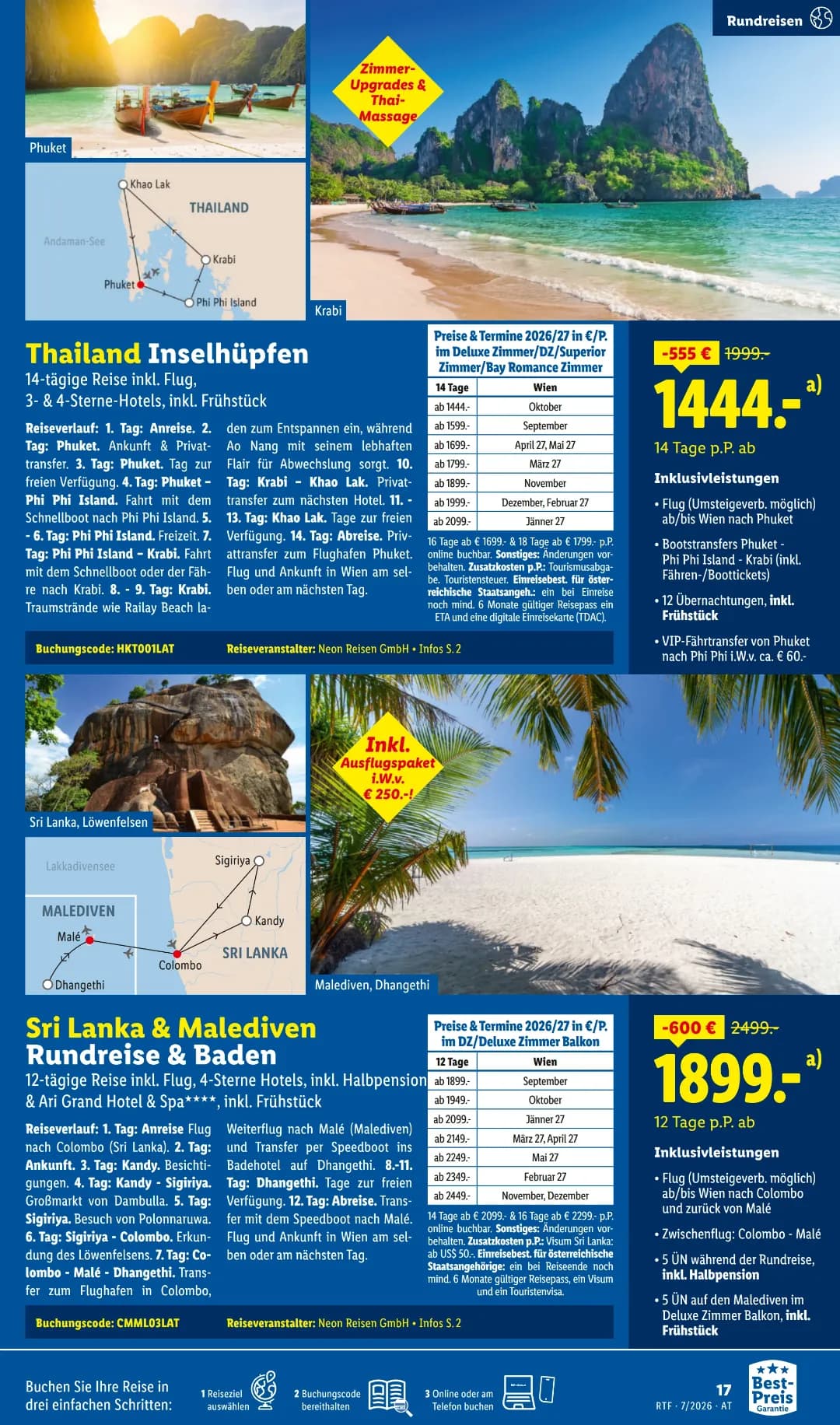 Seite 17 des Lidl Reisen Flugblatts – Reisen ab 31.07.2026