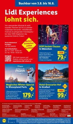 Seite 2 des Lidl Reisen Prospekts August Reise-Highlights