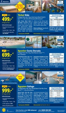 Seite 6 des Lidl Reisen Prospekts August Reise-Highlights