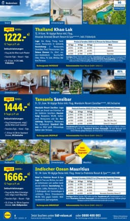 Seite 8 des Lidl Reisen Prospekts August Reise-Highlights