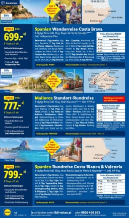 Seite 10 des Lidl Reisen Prospekts August Reise-Highlights