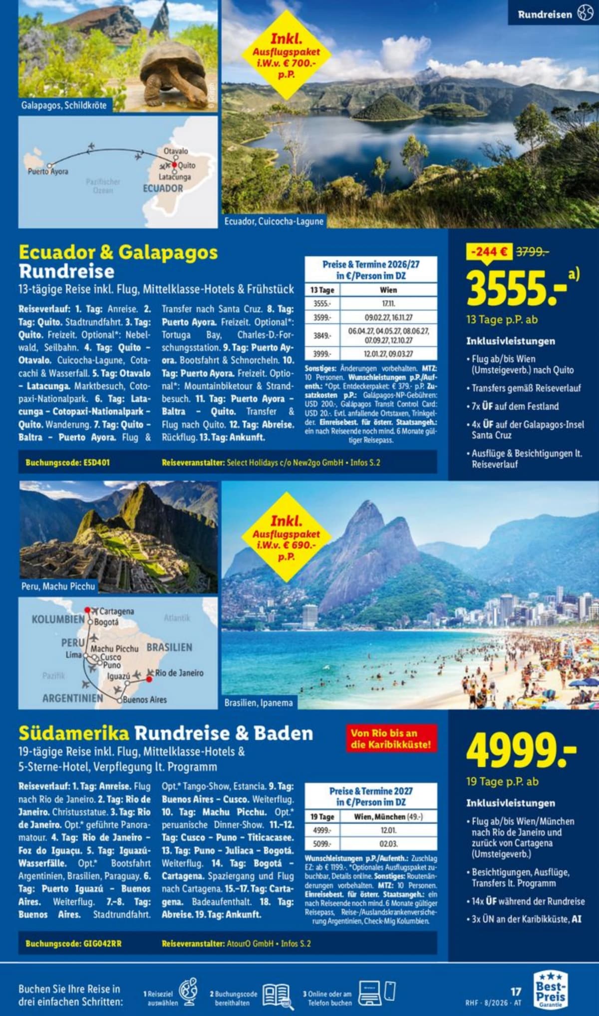 Seite 17 des Lidl Reisen Flugblatts – August Reise-Highlights ab 23.08.2026.
