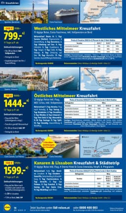 Seite 18 des Lidl Reisen Prospekts August Reise-Highlights