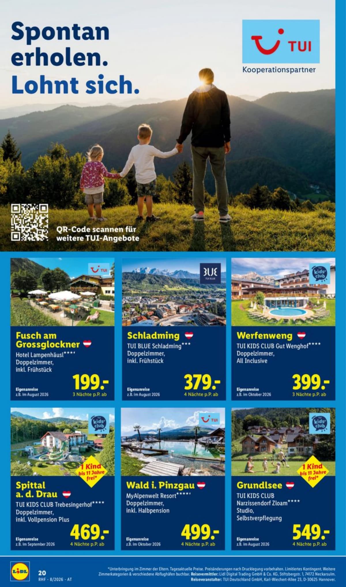 Seite 20 des Lidl Reisen Flugblatts – August Reise-Highlights ab 23.08.2026.