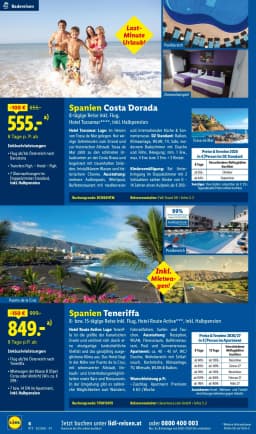 Seite 6 des Lidl Reisen Prospekts August-September Reise-Highlights