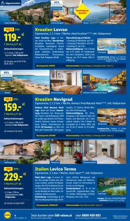 Seite 4 des Lidl Reisen Prospekts September Reise-Highlights
