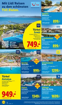 Seite 6 des Lidl Reisen Prospekts September Reise-Highlights