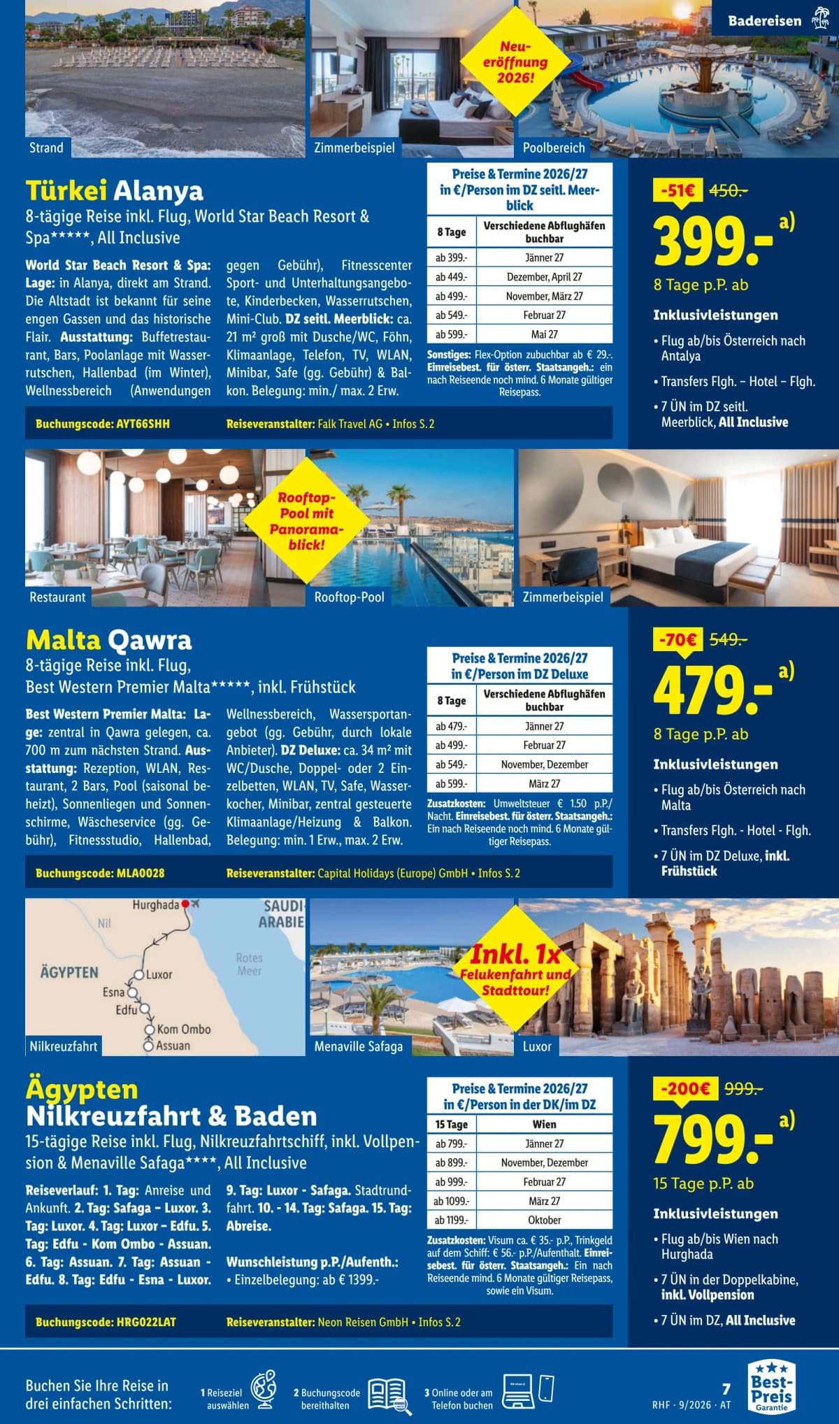 Seite 7 des Lidl Reisen Flugblatts – September Reise-Highlights