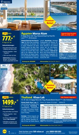 Seite 8 des Lidl Reisen Prospekts September Reise-Highlights
