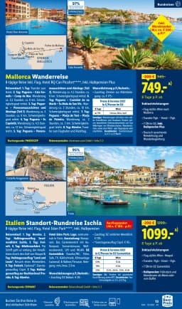 Seite 13 des Lidl Reisen Prospekts September Reise-Highlights
