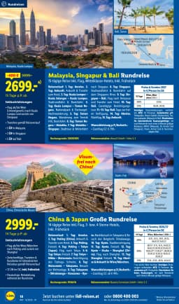 Seite 18 des Lidl Reisen Prospekts September Reise-Highlights