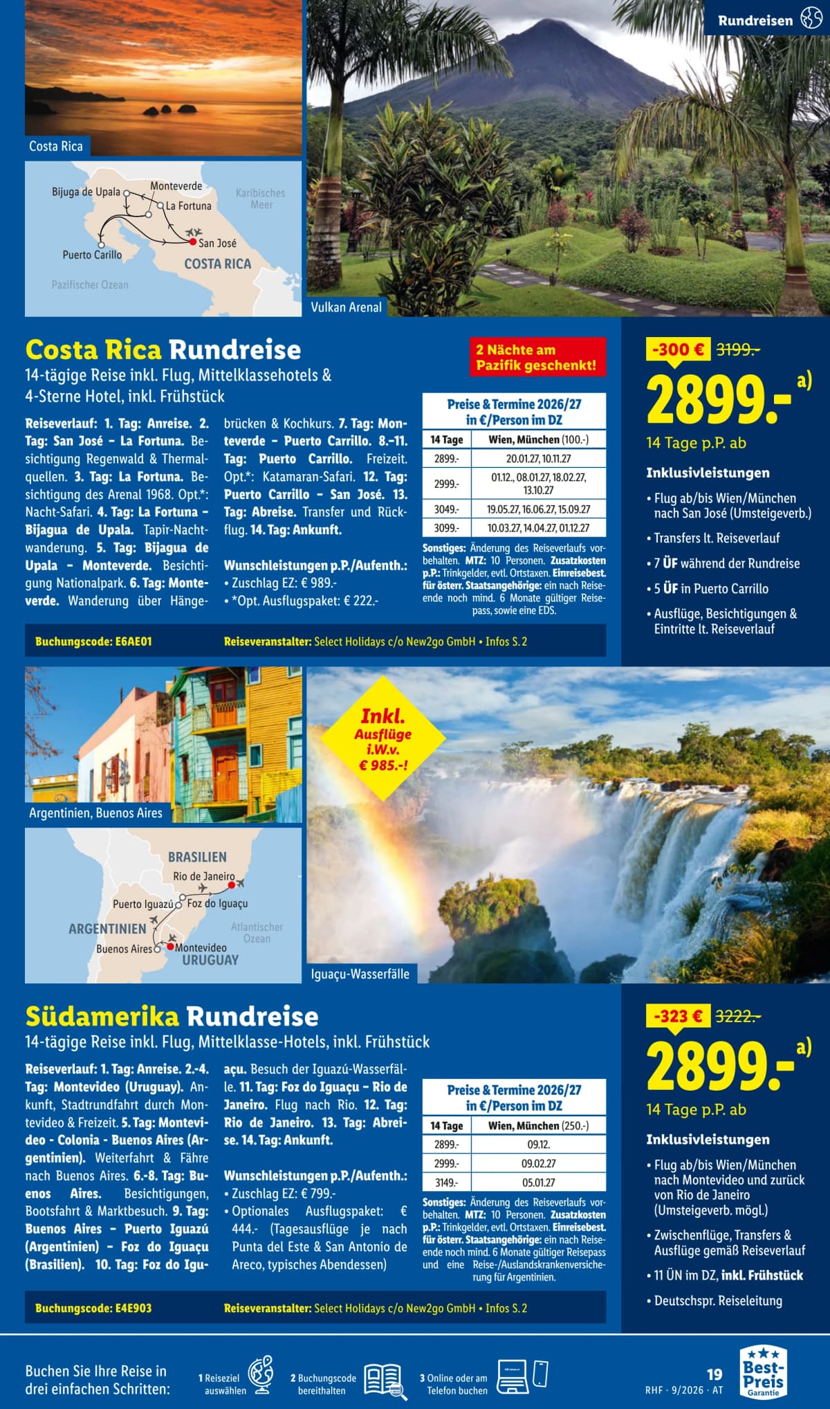 Seite 19 des Lidl Reisen Flugblatts – September Reise-Highlights ab 09.09.2026.