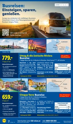 Seite 20 des Lidl Reisen Prospekts September Reise-Highlights