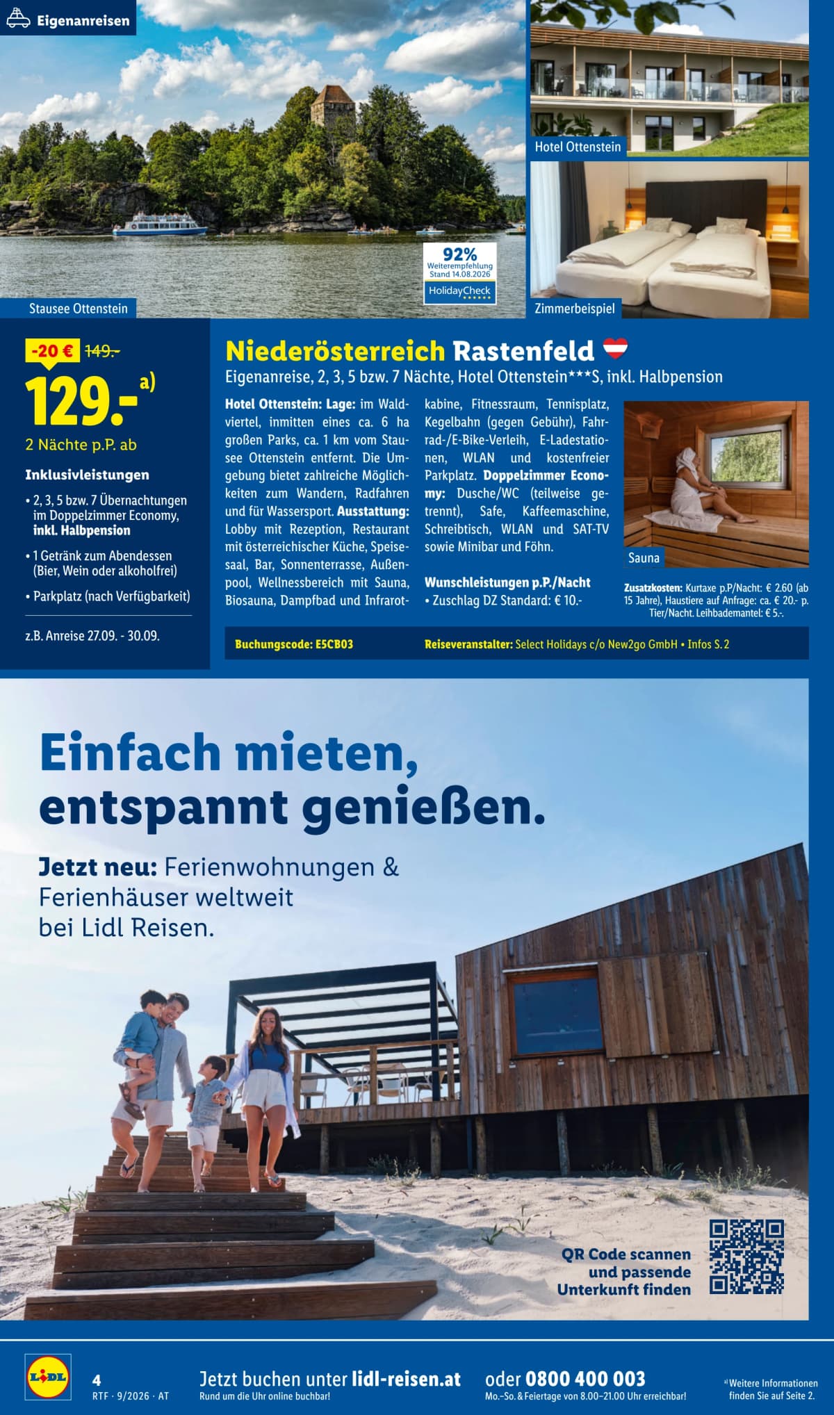 Seite 4 des Lidl Reisen Flugblatts – September-Oktober Reise-Highlights