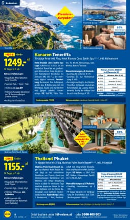 Seite 8 des Lidl Reisen Prospekts September-Oktober Reise-Highlights