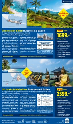 Seite 21 des Lidl Reisen Prospekts September-Oktober Reise-Highlights