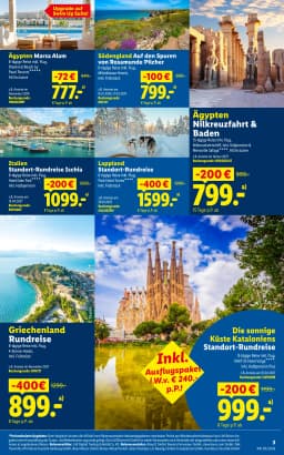 Seite 3 des Lidl Reisen Prospekts Reisen Herbst
