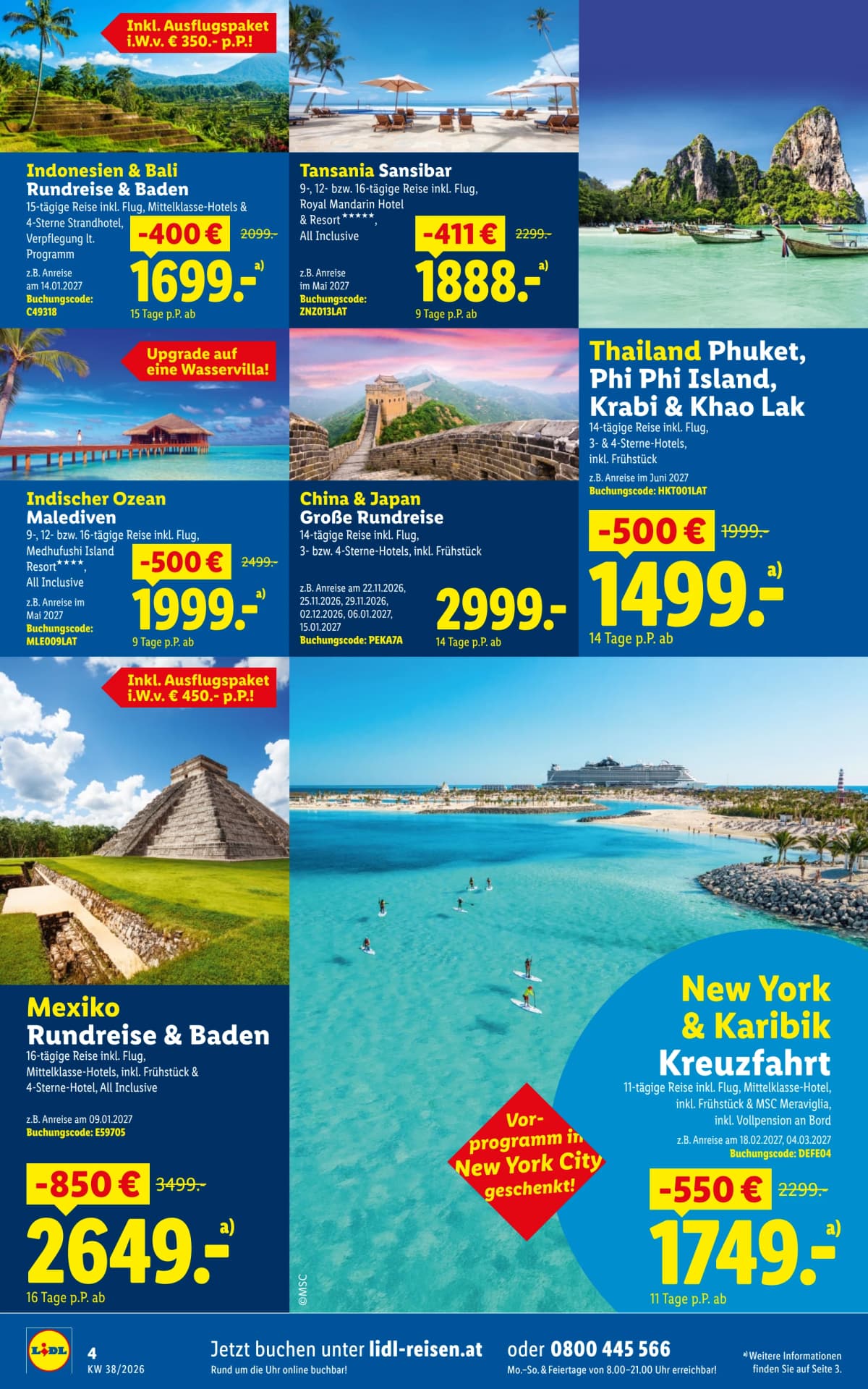 Seite 4 des Lidl Reisen Flugblatts – Reisen Herbst