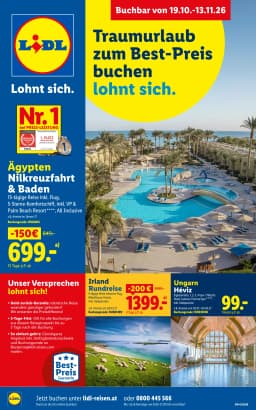 Seite 1 des Lidl Reisen Prospekts Sommer Verlängern