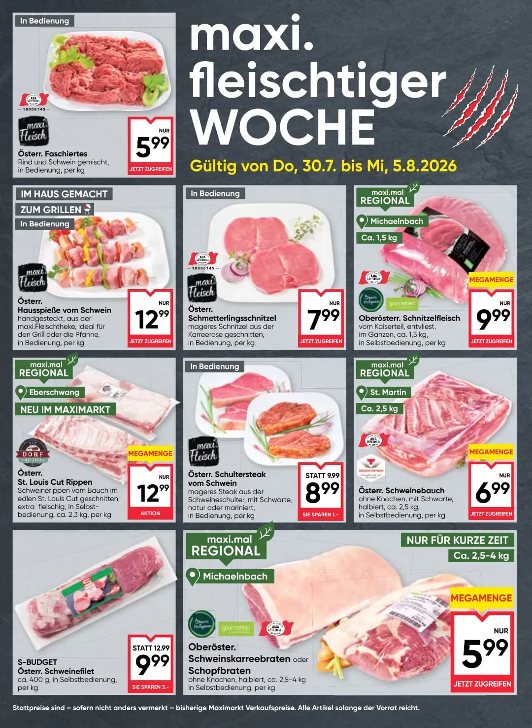Seite 2 des Maximarkt Flugblatts – Wochenangebote ab 31.07.2026