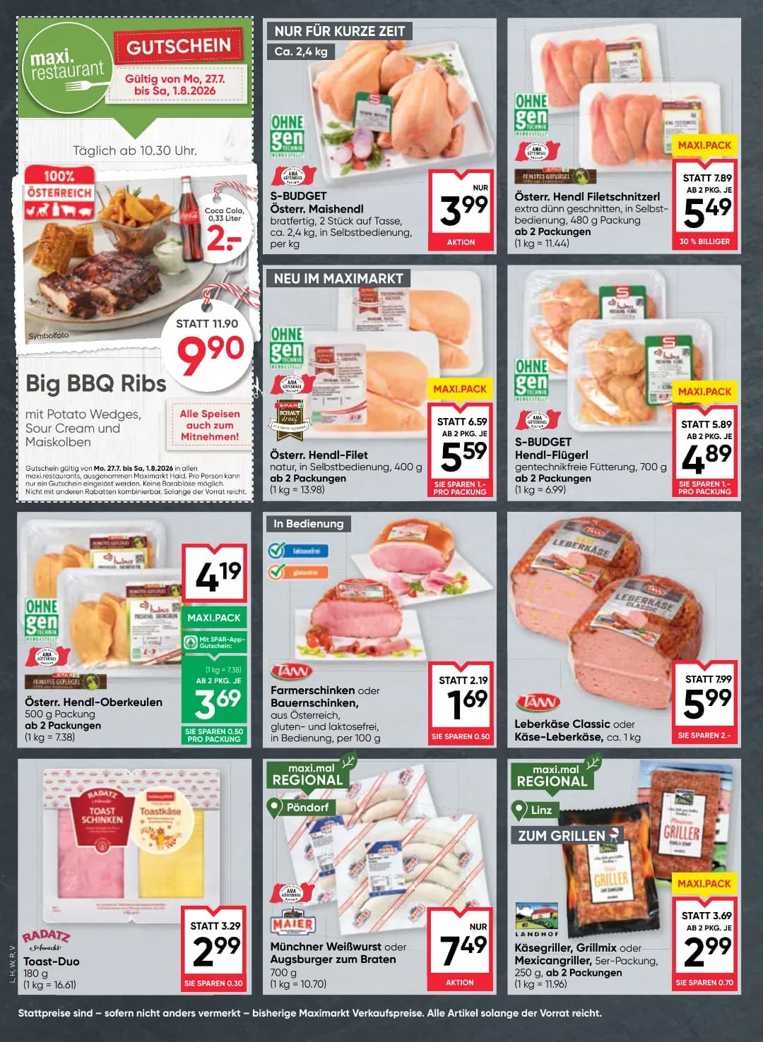 Seite 4 des Maximarkt Flugblatts – Wochenangebote ab 31.07.2026