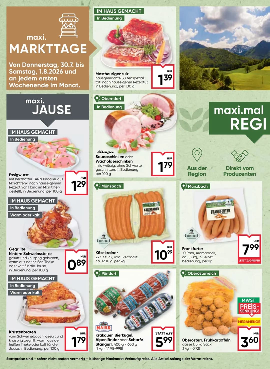 Seite 8 des Maximarkt Flugblatts – Wochenangebote ab 31.07.2026