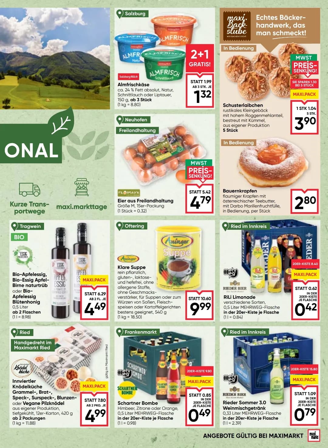 Seite 9 des Maximarkt Flugblatts – Wochenangebote ab 31.07.2026