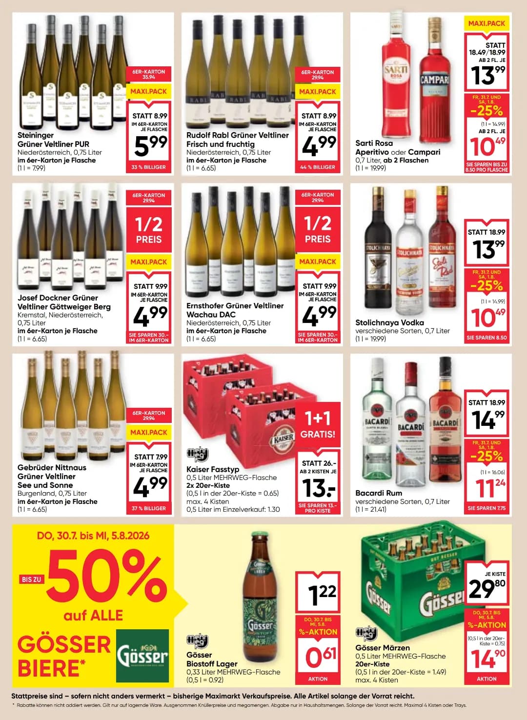 Seite 14 des Maximarkt Flugblatts – Wochenangebote ab 31.07.2026
