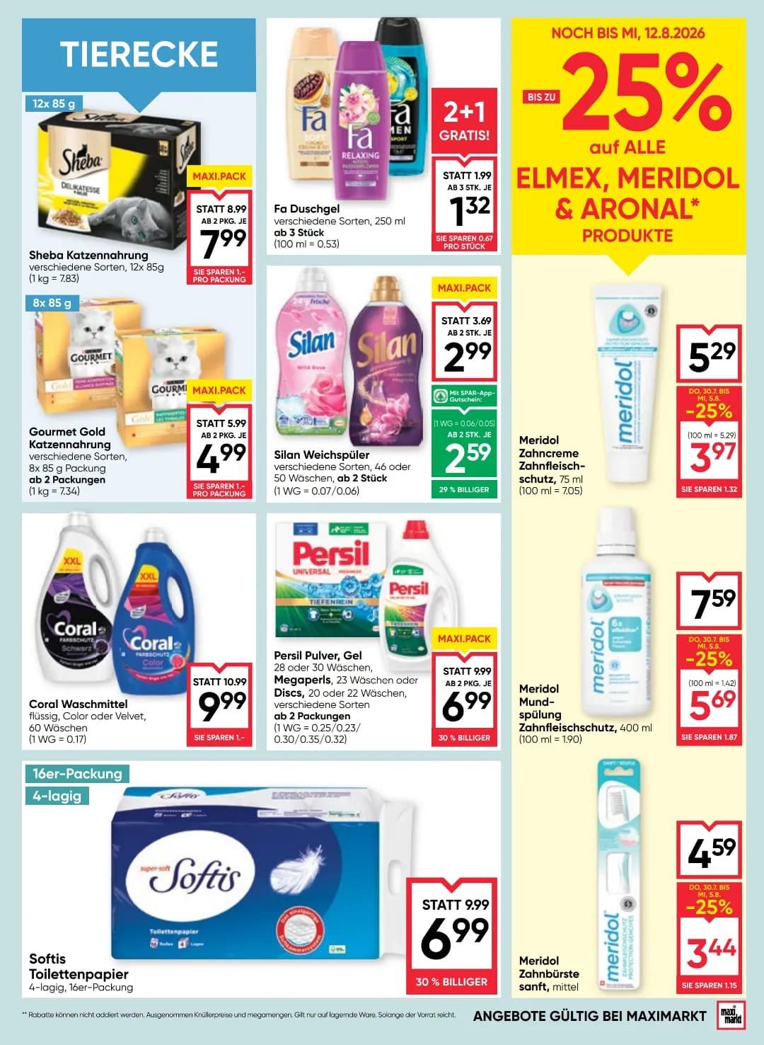 Seite 15 des Maximarkt Flugblatts – Wochenangebote ab 31.07.2026