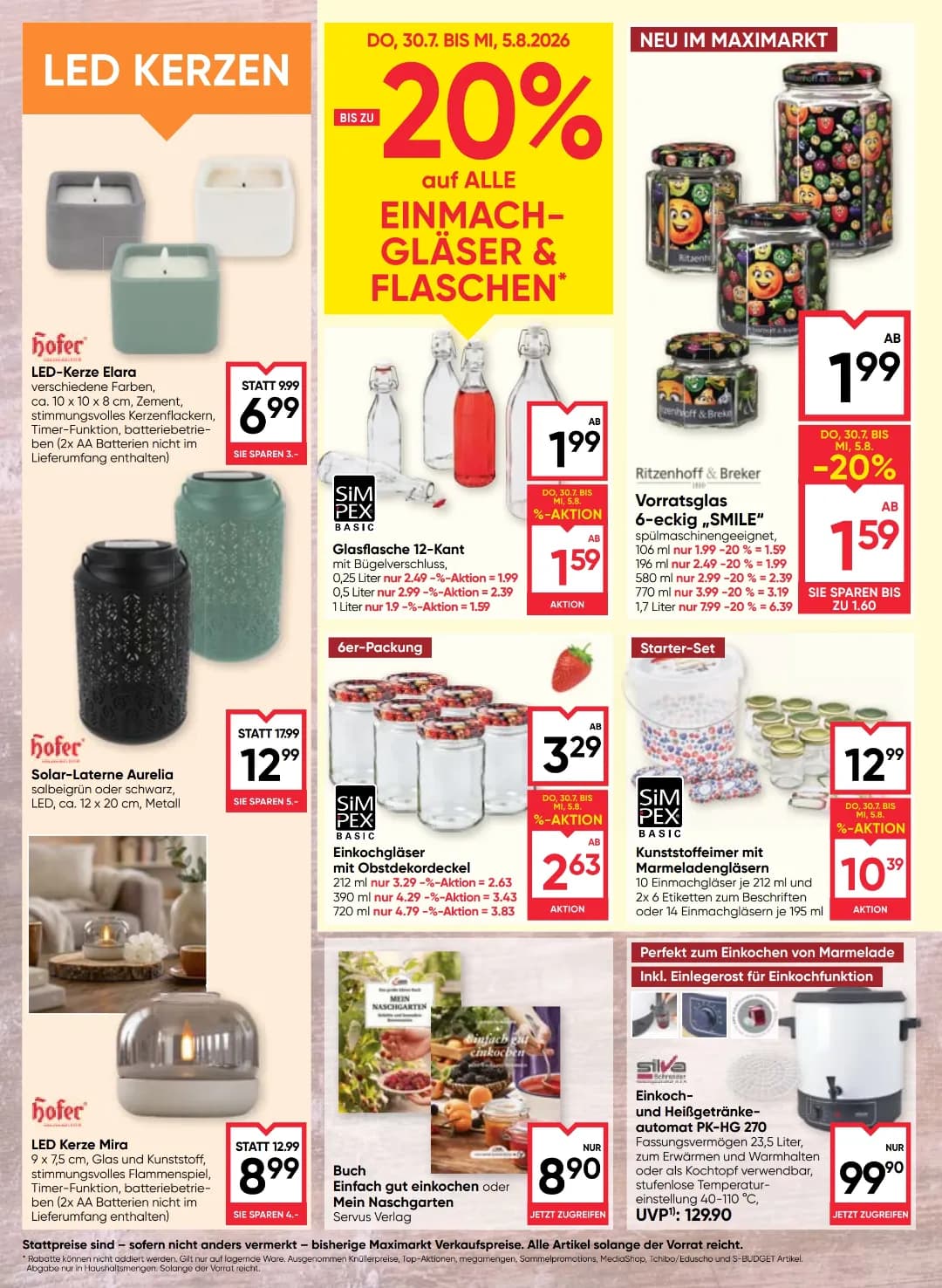 Seite 16 des Maximarkt Flugblatts – Wochenangebote ab 31.07.2026