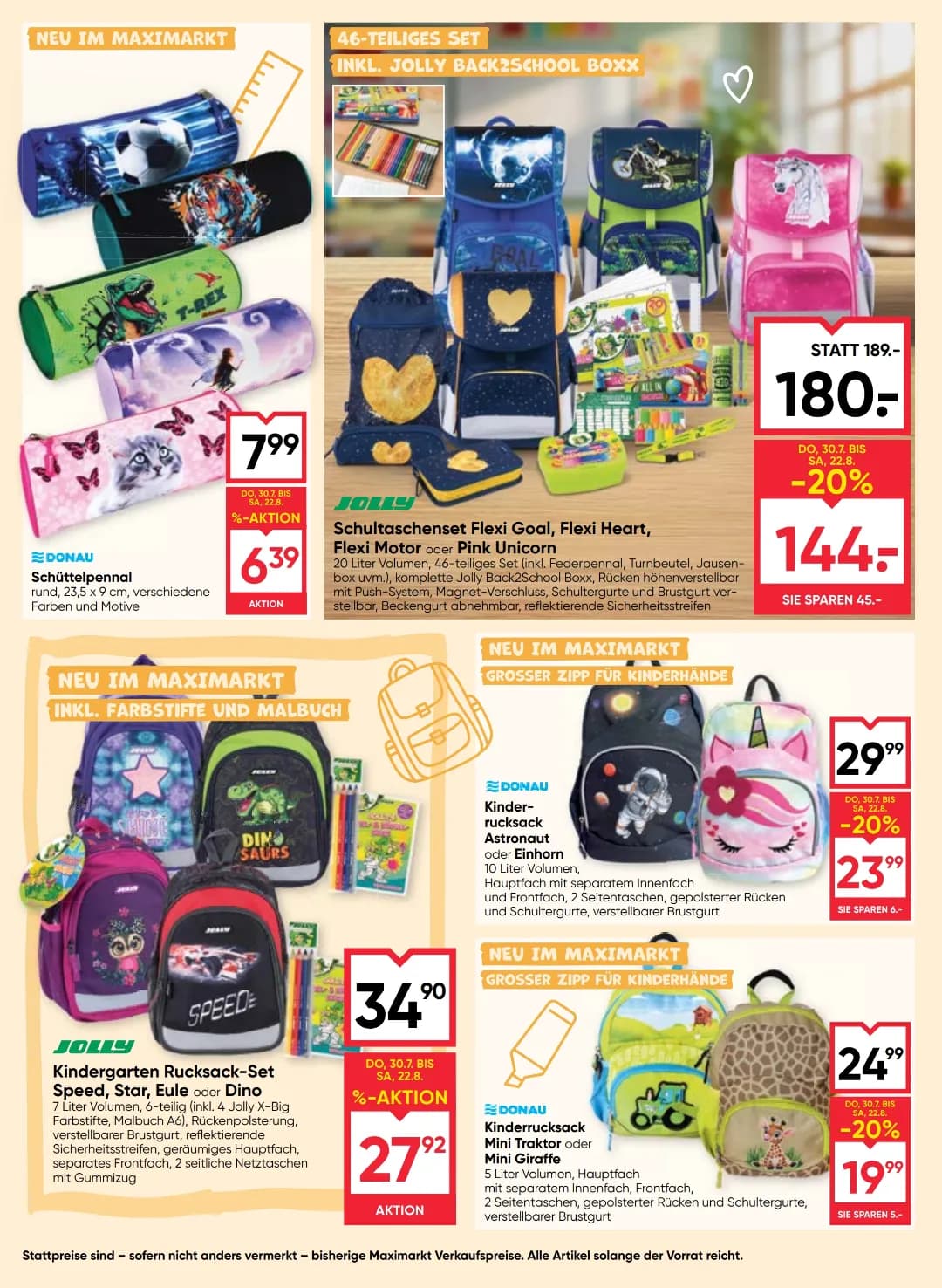 Seite 4 des Maximarkt Flugblatts – Schule ab 31.07.2026