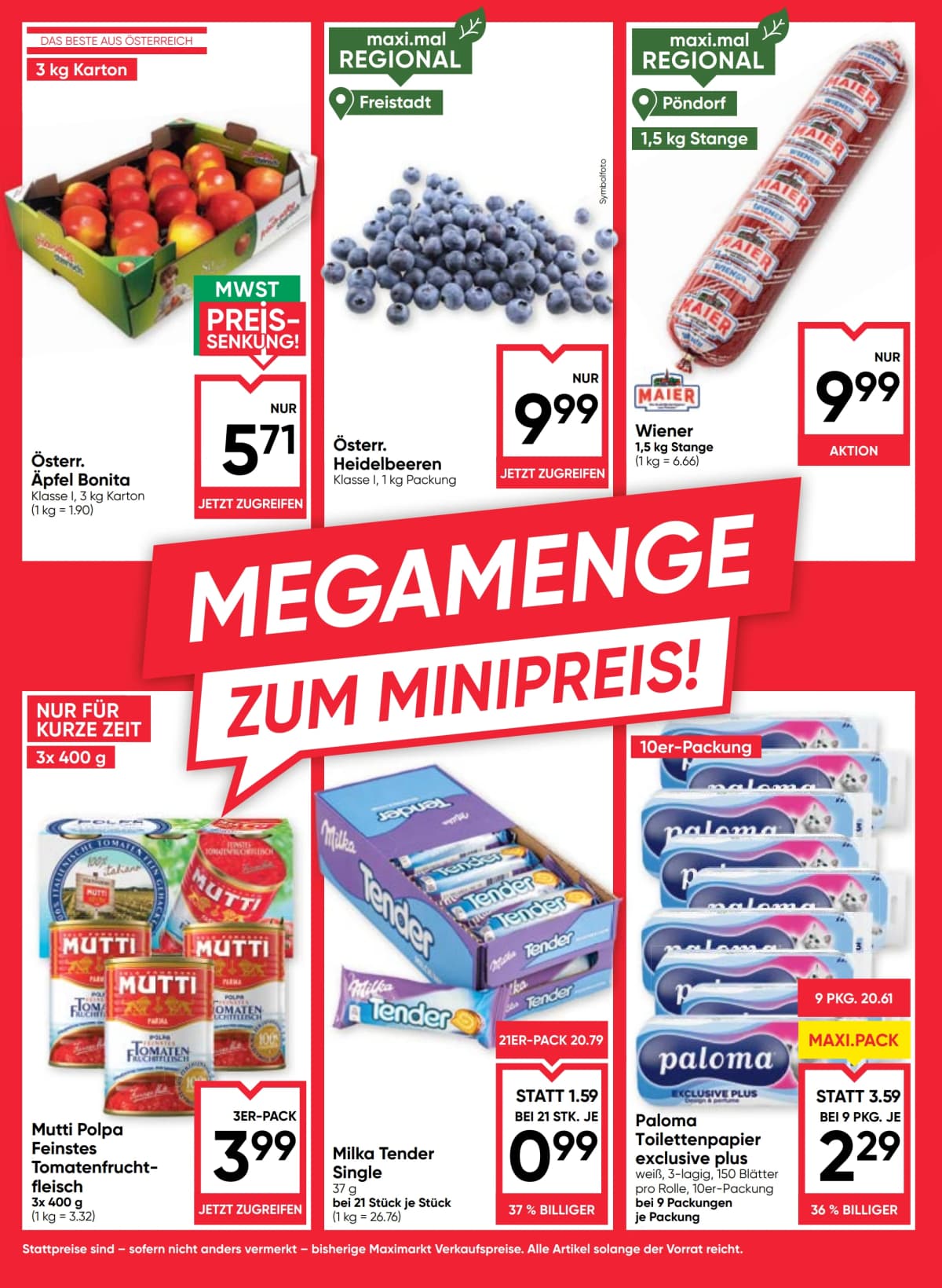 Seite 14 des Maximarkt Flugblatts – Aktuelle Angebote ab 23.08.2026.