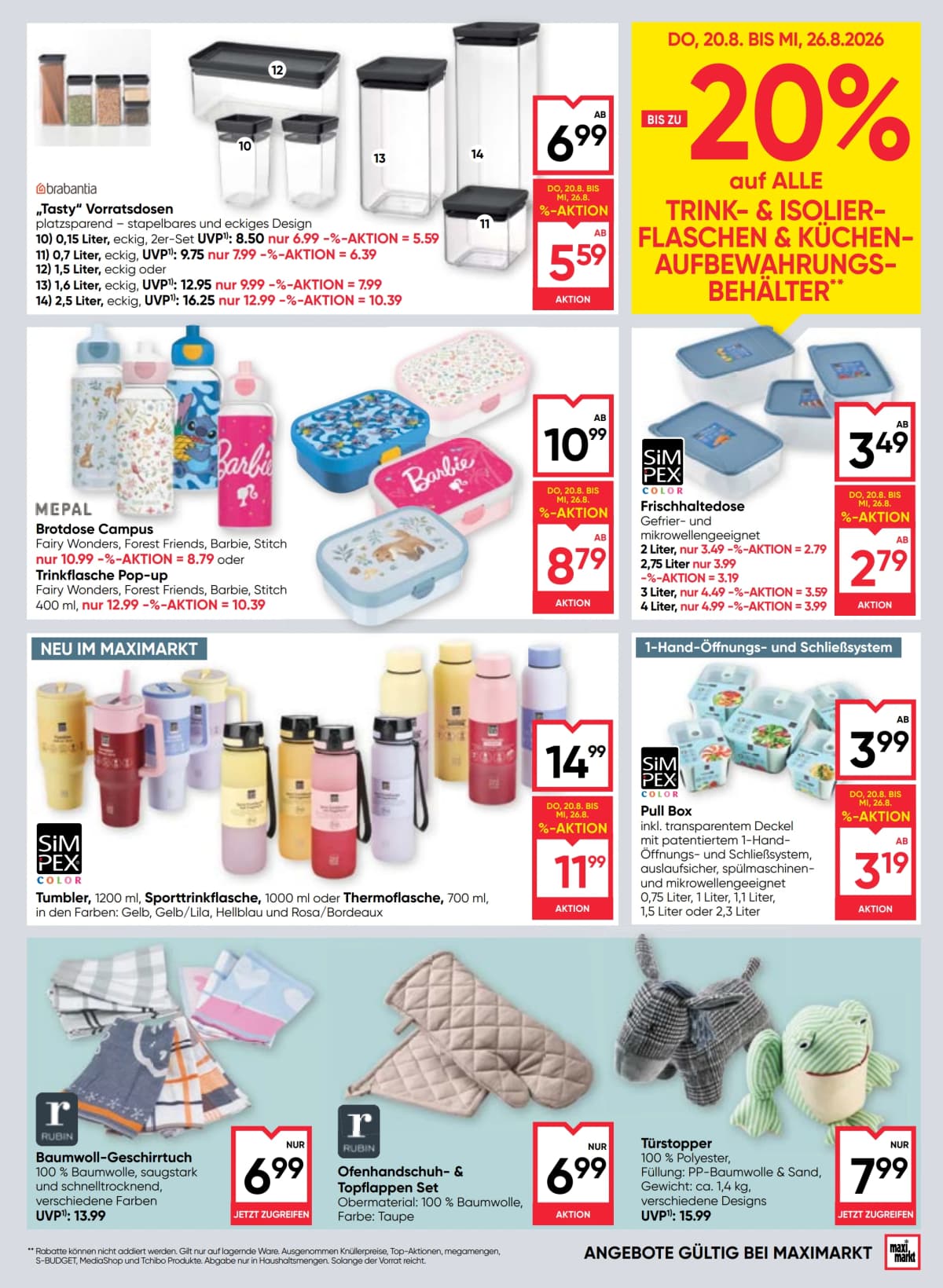 Seite 19 des Maximarkt Flugblatts – Aktuelles Flugblatt ab 23.08.2026.