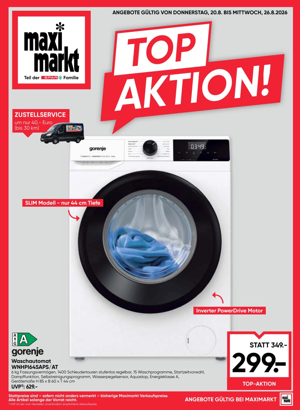 Seite 1 des Maximarkt Flugblatts – Top Aktion
