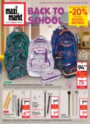 Titelblatt des Maximarkt Prospekts Back To School