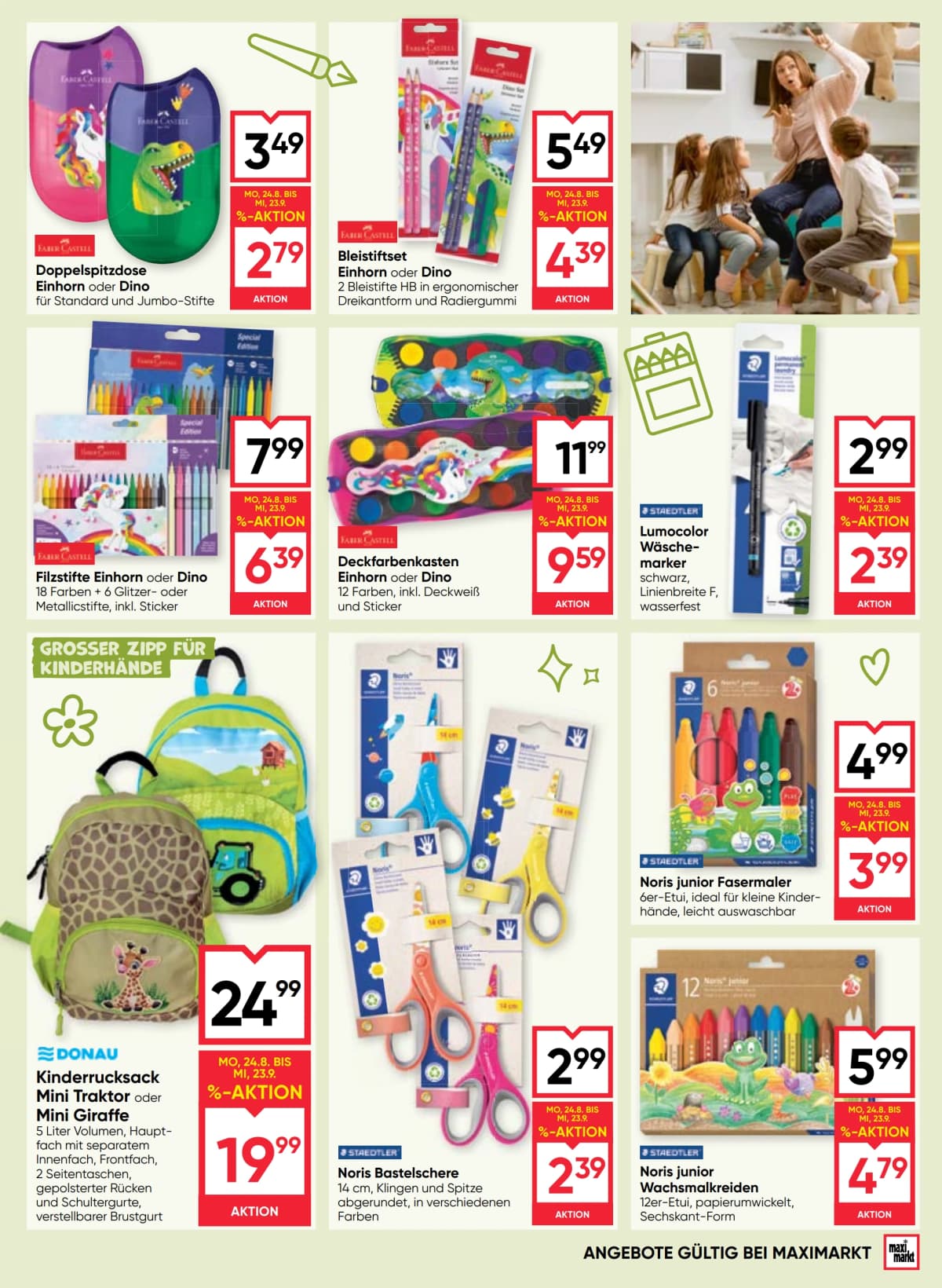 Seite 3 des Maximarkt Flugblatts – Back To School