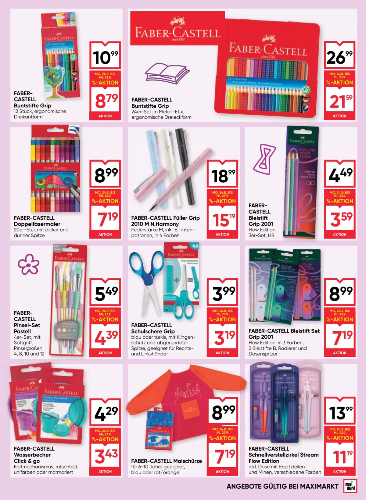 Seite 13 des Maximarkt Flugblatts – Back To School